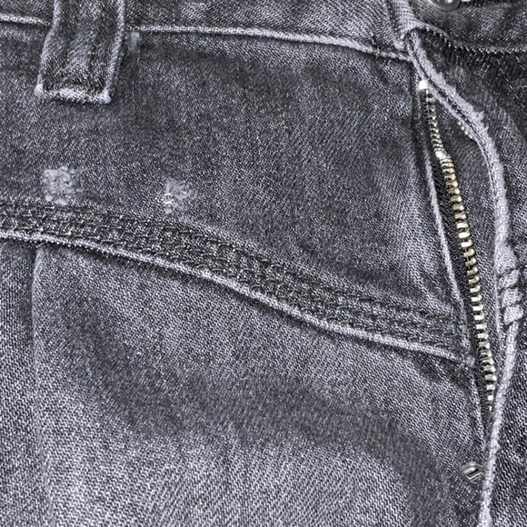 Free People Side car mini cotton denim skirt with raw hem.  NWT. - Picture 7 of 8